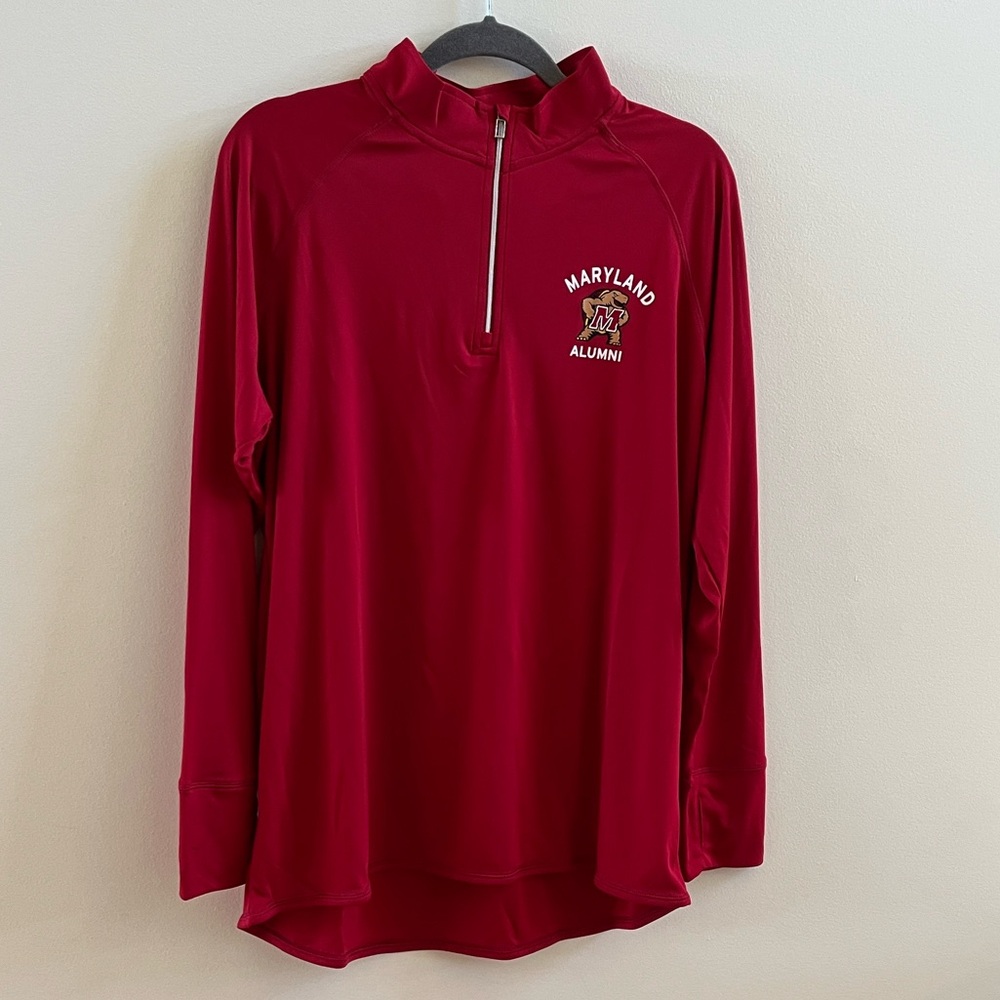 Women’s 1/4 Zip BAW Maryland MD Terrapins TERPS Alumni Long Sleeve Top Size 2X